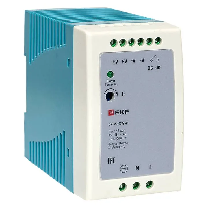 Блок питания на дин рейку 100Вт,Uвх ~ 220 В AC m, Uвых - 48 В DC постоянного тока Блок питания на дин рейку 100Вт,Uвх ~ 220 В AC m, Uвых - 48 В DC постоянного тока