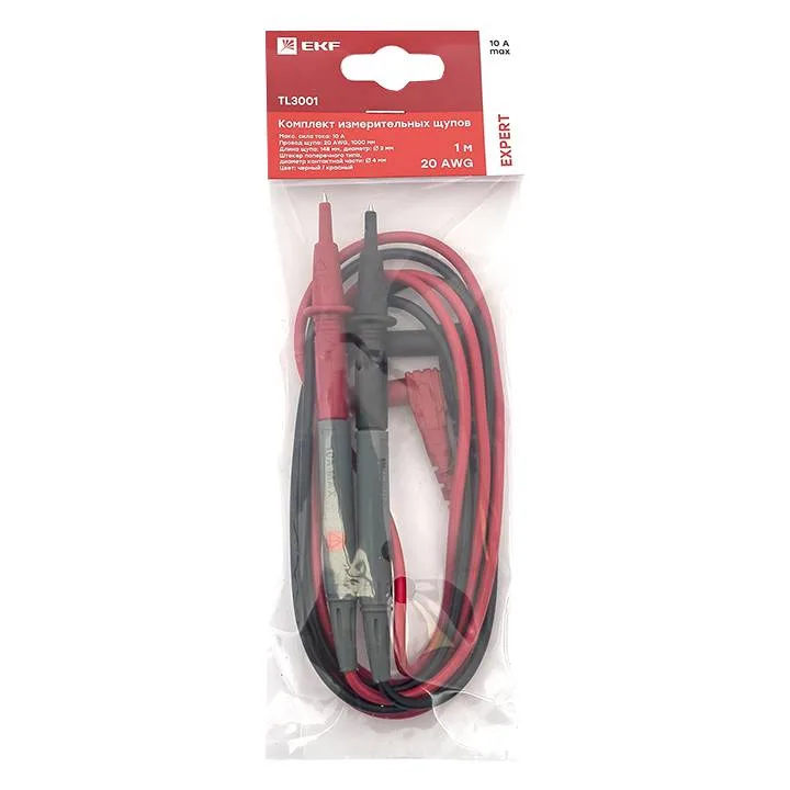 Комплект измерительных щупов TL3001 (1м)(20AWG) EKF Expert Комплект измерительных щупов TL3001 (1м)(20AWG) EKF Expert