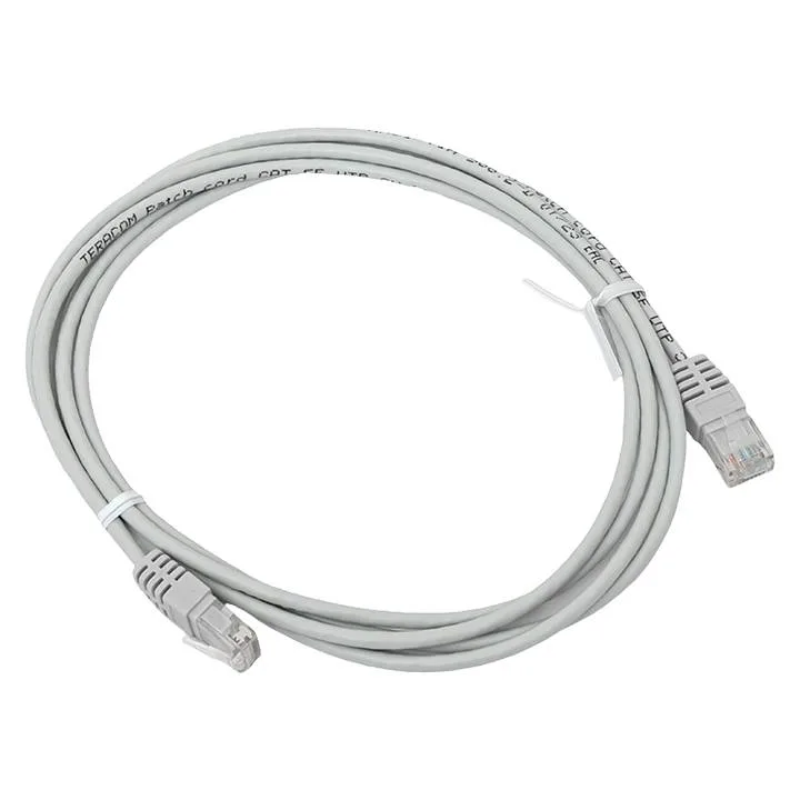 Патч-корд TERACOM Cat.5E (1Гбит/с) неэкранированный UTP оболочка PVC серый (2м) Патч-корд TERACOM Cat.5E (1Гбит/с) неэкранированный UTP оболочка PVC серый (2м)
