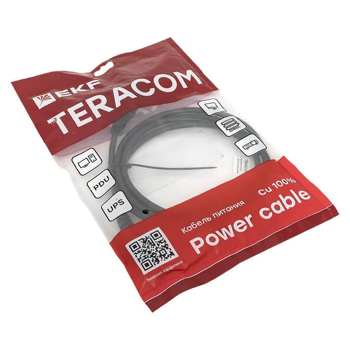 Кабель питания TERACOM для ИБП, ПК и мониторов разъемы C13 - C14 сечение 3x0.75мм2 250В длина 2,0 метра Кабель питания TERACOM для ИБП, ПК и мониторов разъемы C13 - C14 сечение 3x0.75мм2 250В длина 2,0 метра