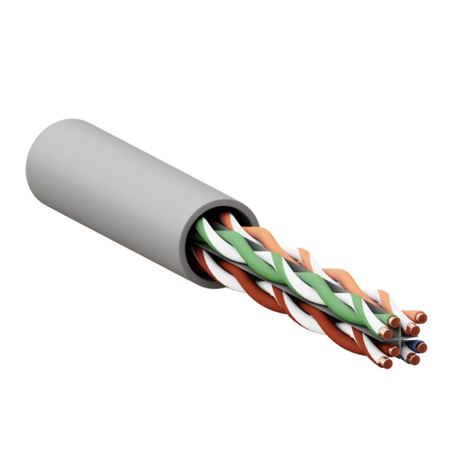 Кабель витая пара TERACOM PRO Cat.6 U/UTP 4 пары solid 23AWG оболочка LSZH нг(А)-HF цвет серый (упак. 305м) Кабель витая пара TERACOM PRO Cat.6 U/UTP 4 пары solid 23AWG оболочка LSZH нг(А)-HF цвет серый (упак. 305м)