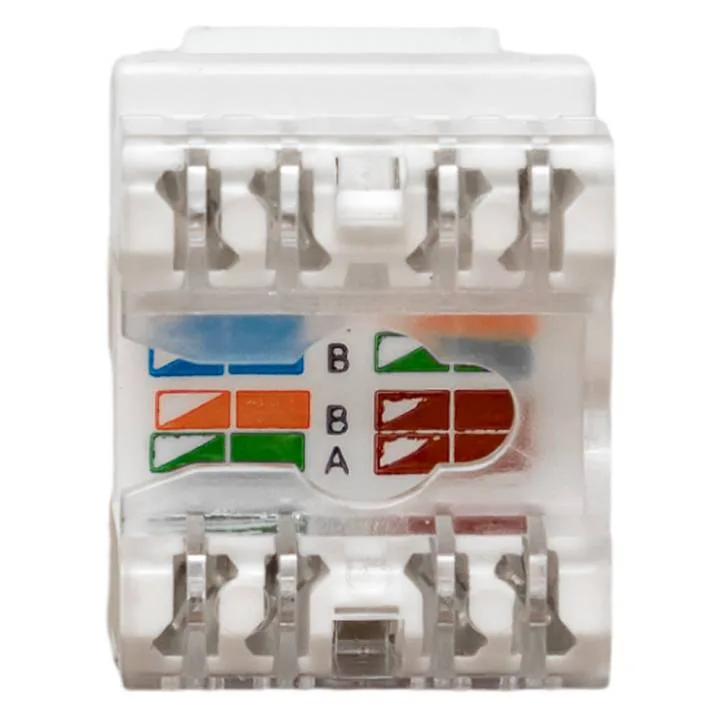 Модуль Keystone TERACOM PRO Cat.5E RJ-45 неэкранированный 110 IDC 180 градусов белый Модуль Keystone TERACOM PRO Cat.5E RJ-45 неэкранированный 110 IDC 180 градусов белый