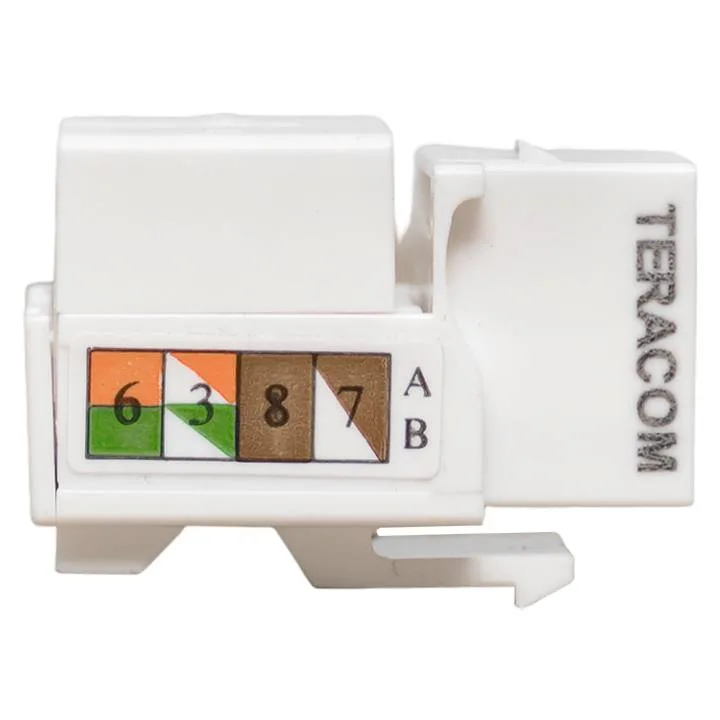 Модуль Keystone TERACOM PRO Cat.5E RJ-45 неэкранированный 110 IDC 90 градусов белый Модуль Keystone TERACOM PRO Cat.5E RJ-45 неэкранированный 110 IDC 90 градусов белый
