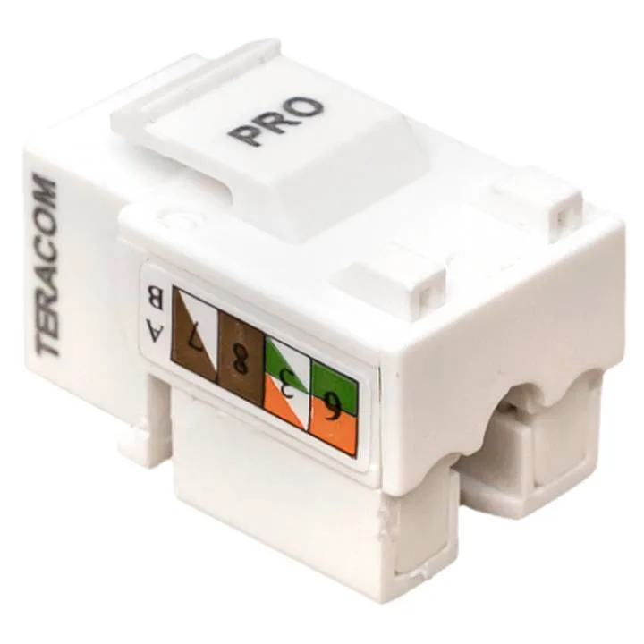 Модуль Keystone TERACOM PRO Cat.5E RJ-45 неэкранированный 110 IDC 90 градусов белый Модуль Keystone TERACOM PRO Cat.5E RJ-45 неэкранированный 110 IDC 90 градусов белый