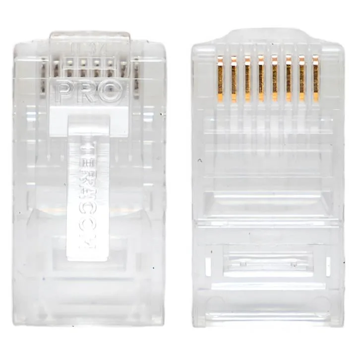 Коннектор RJ-45 TERACOM PRO неэкранированный 8P8C 30мкд Cat.5E универсальный (упак.50шт) Коннектор RJ-45 TERACOM PRO неэкранированный 8P8C 30мкд Cat.5E универсальный (упак.50шт)