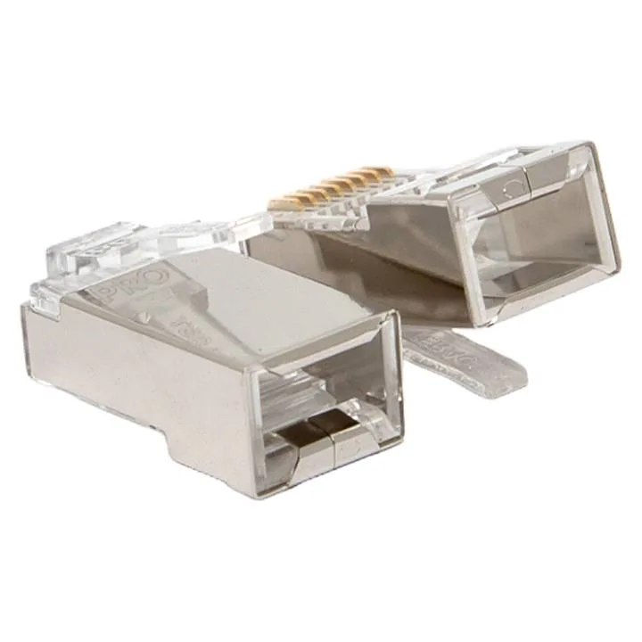 Коннектор RJ-45 TERACOM PRO экранированный 8P8C 30мкд Cat.6 (упак.20шт) Коннектор RJ-45 TERACOM PRO экранированный 8P8C 30мкд Cat.6 (упак.20шт)