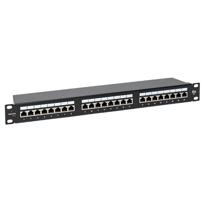 Патч-панель TERACOM PRO 19'' Cat.5E 1U полный экран STP 24 порта RJ-45 Dual IDC с органайзером Патч-панель TERACOM PRO 19'' Cat.5E 1U полный экран STP 24 порта RJ-45 Dual IDC с органайзером