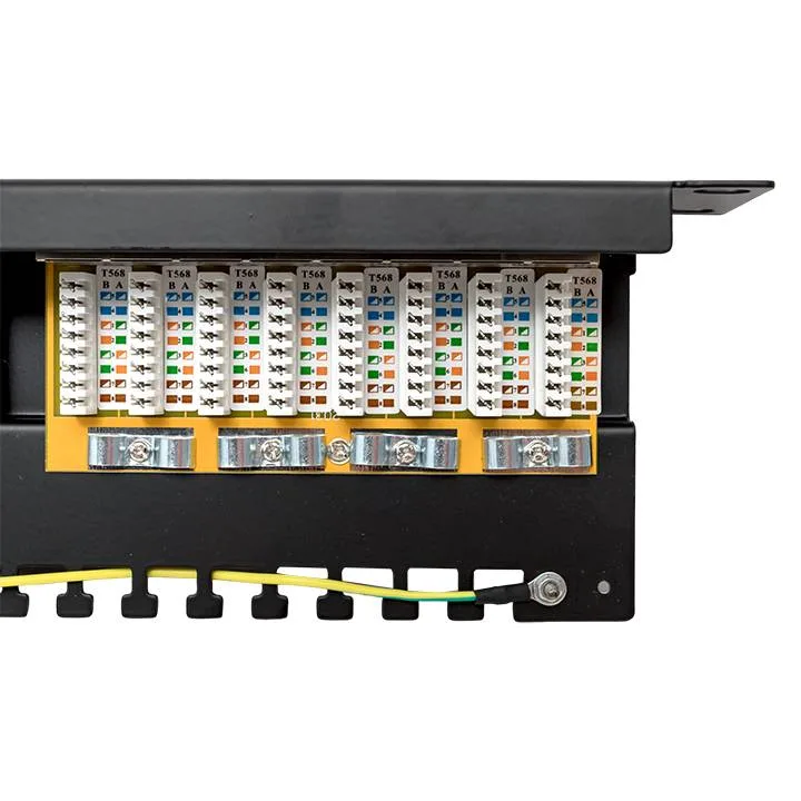 Патч-панель TERACOM PRO 19'' Cat.5E 1U полный экран STP 24 порта RJ-45 Dual IDC с органайзером Патч-панель TERACOM PRO 19'' Cat.5E 1U полный экран STP 24 порта RJ-45 Dual IDC с органайзером