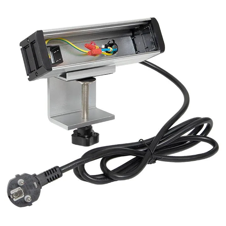 Встраиваемый настольный розеточный блок для крепления к столу, 8 модулей, C-Line Встраиваемый настольный розеточный блок для крепления к столу, 8 модулей, C-Line