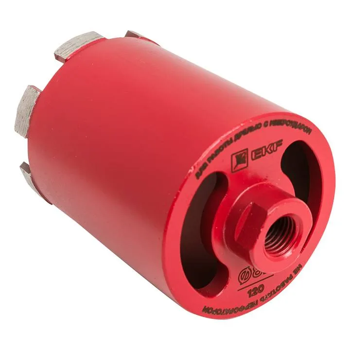 Коронка алмазная (верхнее пылеудаление) DCH-82/120MHS (120мм) Micro Hit Laser M16 EKF Professional Коронка алмазная (верхнее пылеудаление) DCH-82/120MHS (120мм) Micro Hit Laser M16 EKF Professional