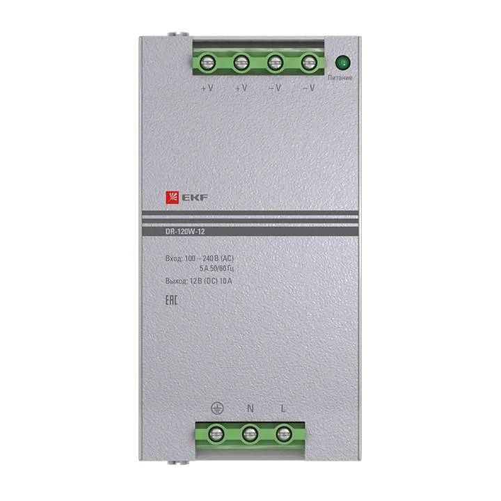 Блок питания 12В DR-120W-12 EKF PROxima Блок питания 12В DR-120W-12 EKF PROxima