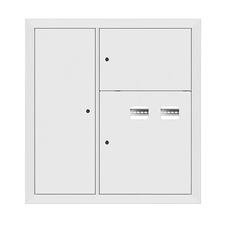 Щит этажный 2 кв. RAL9003 со слаботочным отсеком слева (1000х950х150) EKF PROxima