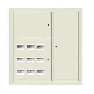 Щит этажный 9 кв. RAL9002 3 окна в ряд по гориз. (1000х950х150) EKF PROxima