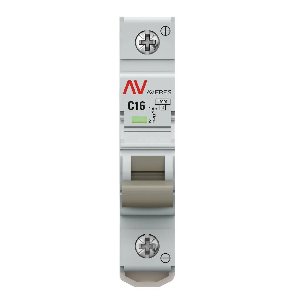 Выключатель автоматический AV-10 DC 1P 16A (C) 10kA EKF AVERES Выключатель автоматический AV-10 DC 1P 16A (C) 10kA EKF AVERES