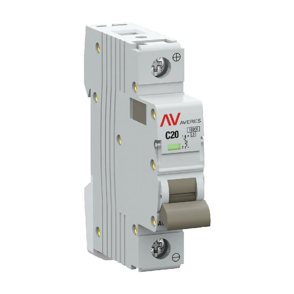 Выключатель автоматический AV-10 DC 1P 20A (C) 10kA EKF AVERES Выключатель автоматический AV-10 DC 1P 20A (C) 10kA EKF AVERES