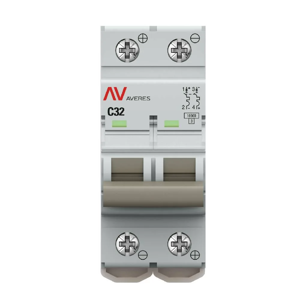 Выключатель автоматический AV-10 DC 2P 32A (C) 10kA EKF AVERES Выключатель автоматический AV-10 DC 2P 32A (C) 10kA EKF AVERES