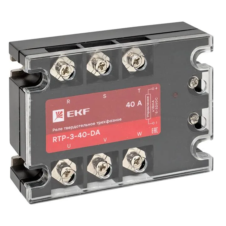 Реле твердотельное трехфазное RTP-40-DA EKF PROxima Реле твердотельное трехфазное RTP-40-DA EKF PROxima