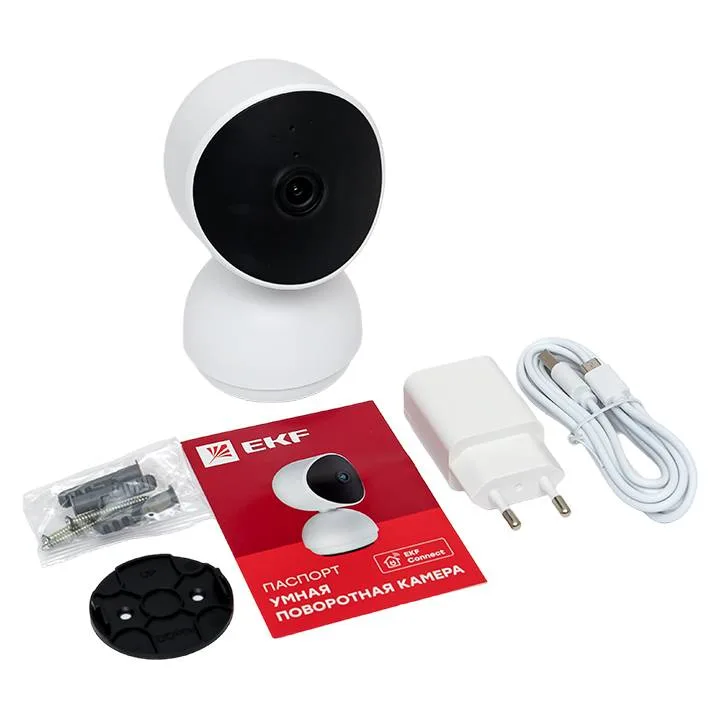 Умная поворотная камера EKF Connect Wi-Fi белая Умная поворотная камера EKF Connect Wi-Fi белая