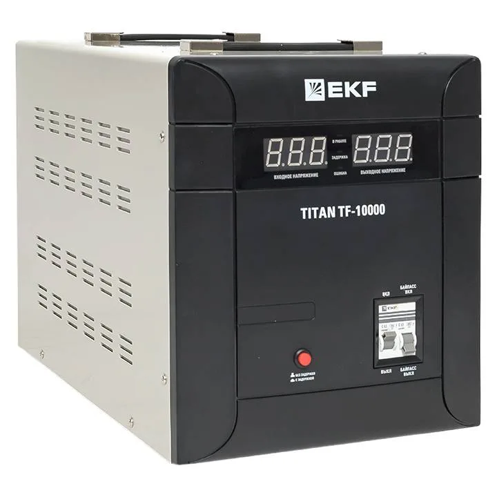 Стабилизатор напряжения электронный напольного исполнения TITAN -ТF-10000 EKF Стабилизатор напряжения электронный напольного исполнения TITAN -ТF-10000 EKF