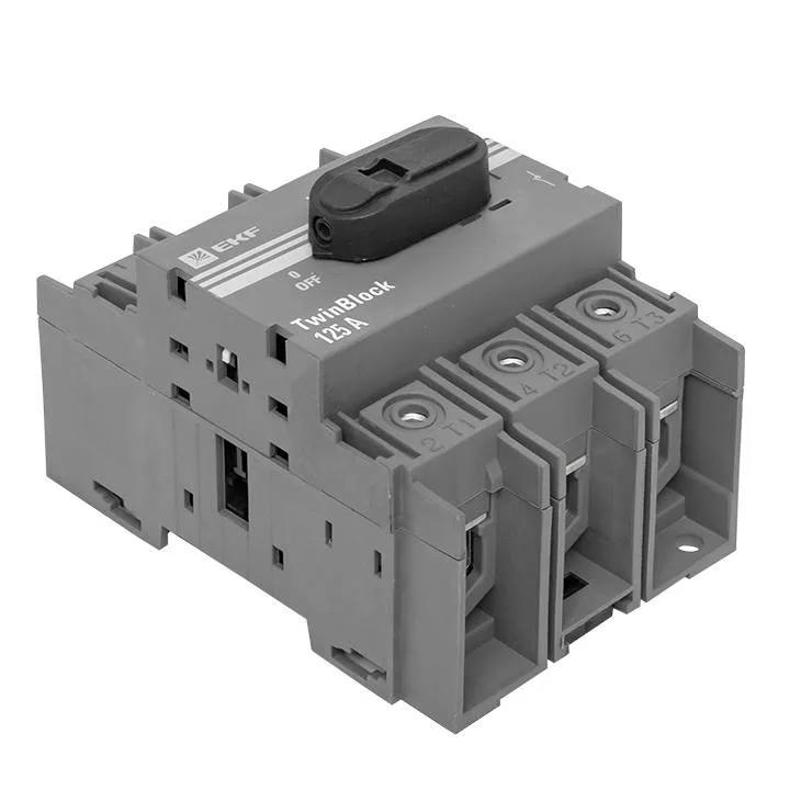 Рубильник 125A 3P c рукояткой управления для прямой установки TwinBlock EKF Рубильник 125A 3P c рукояткой управления для прямой установки TwinBlock EKF