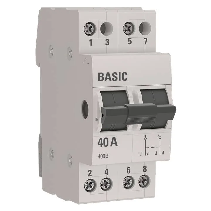 Трехпозиционный переключатель 2P 40А Basic Трехпозиционный переключатель 2P 40А Basic