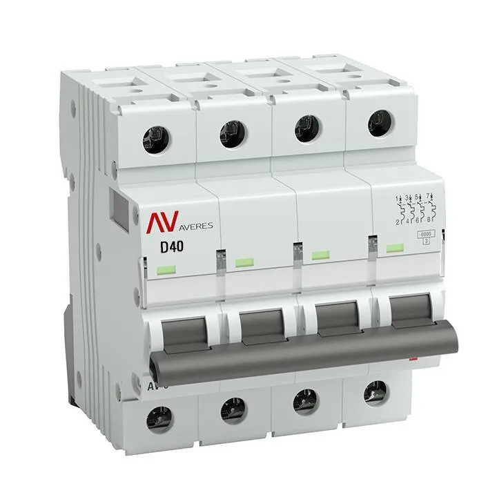 Выключатель автоматический AV-10 4P 40A (D) 10kA EKF AVERES mcb10-4-40D-av Выключатель автоматический AV-10 4P 40A (D) 10kA EKF AVERES mcb10-4-40D-av