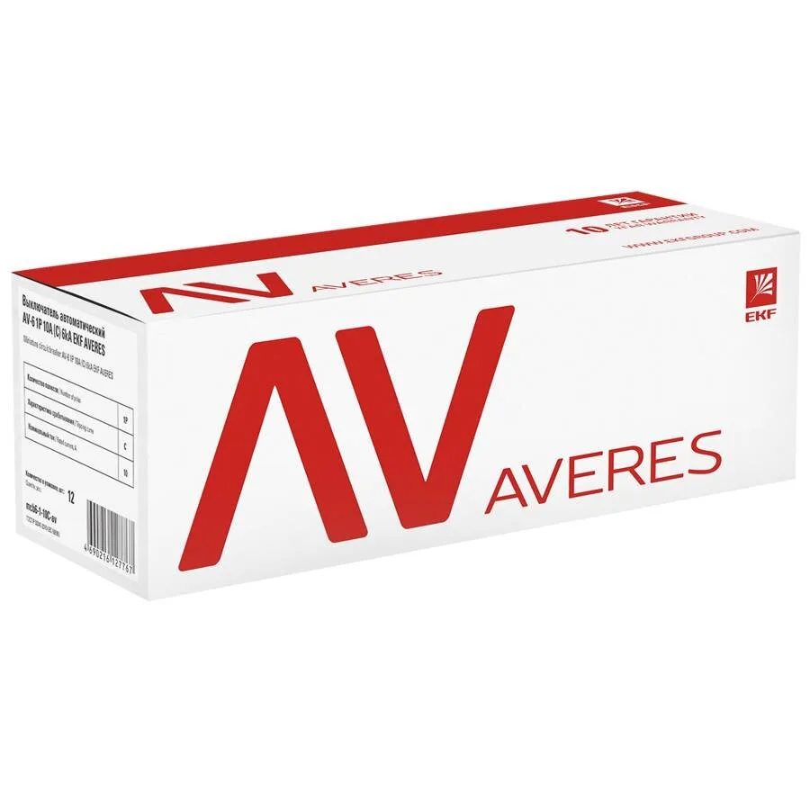 Выключатель автоматический AV-6 1P 50A (C) 6kA EKF AVERES mcb6-1-50C-av Выключатель автоматический AV-6 1P 50A (C) 6kA EKF AVERES mcb6-1-50C-av