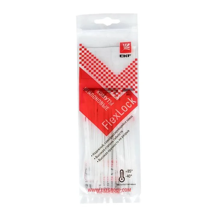 Хомут P6.6 стандартный (б), 2.5x120 (100шт) FlexLock PROxima Хомут P6.6 стандартный (б), 2.5x120 (100шт) FlexLock PROxima