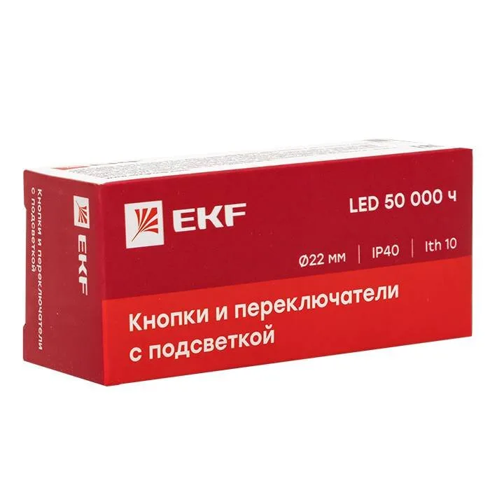Переключатель BD21 2P c красной подстветкой 230В NO EKF PROxima Переключатель BD21 2P c красной подстветкой 230В NO EKF PROxima
