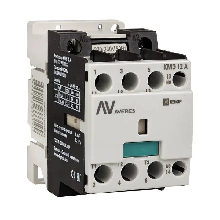 Контактор КМЭ 12А 1NC 400В АС EKF AVERES Контактор КМЭ 12А 1NC 400В АС EKF AVERES