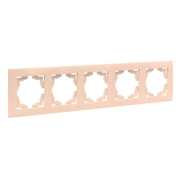Валенсия рамка 5-местная кремовая EKF PROxima Валенсия рамка 5-местная кремовая EKF PROxima